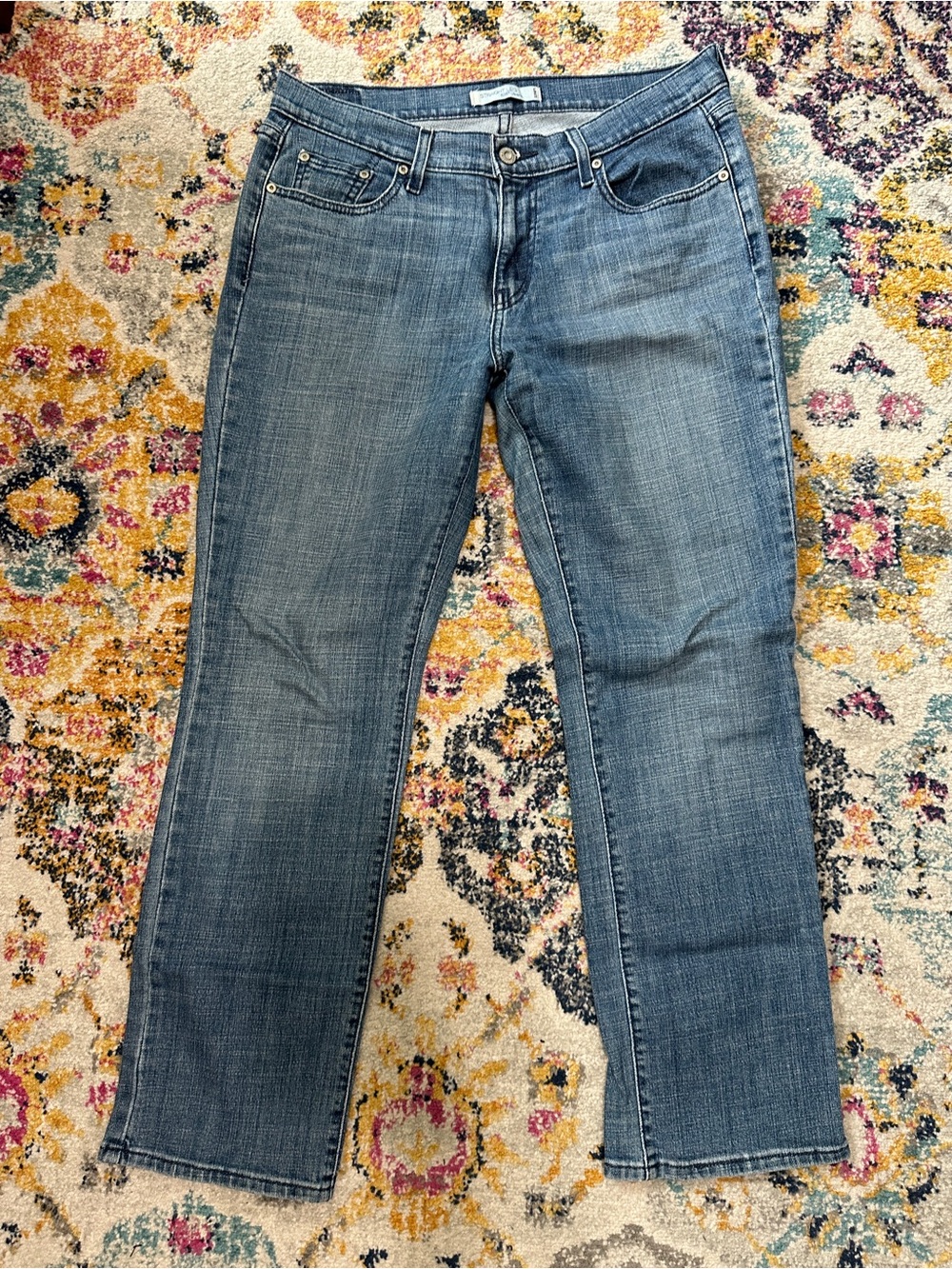 Levi's 505 Straight Leg Jeans Womens Size 10 S Medium Wash Denim Mid Rise